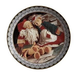 1997 Enesco Limited Edition Teddy Tompkins 8 1/4” Plate A Beary Merry Christmas